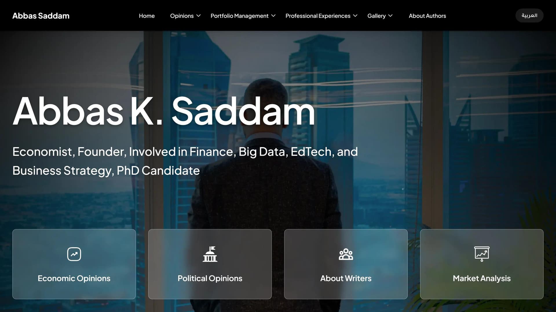 Abbas K. Saddam Website Image